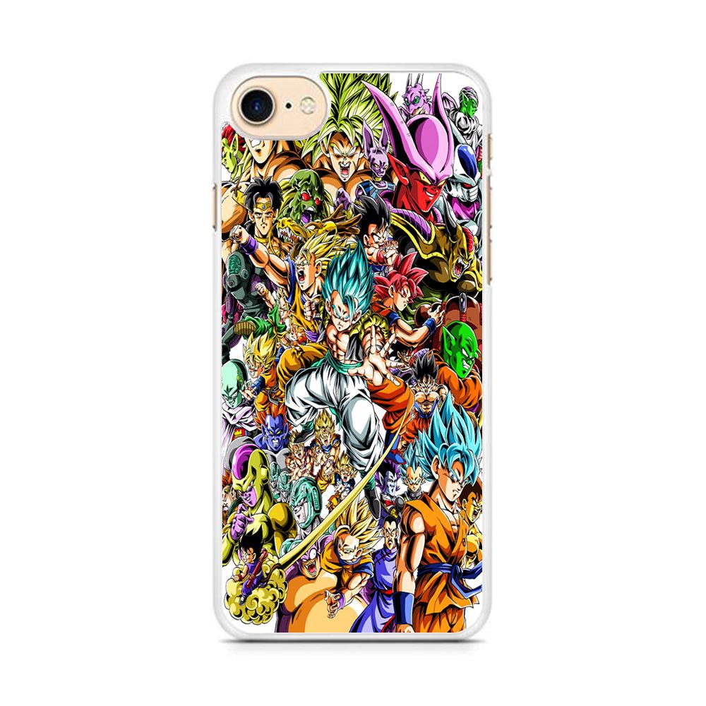Dragon Ball Super Character iPhone 8 Case-Rubber / White (2D Case)-Xtracase