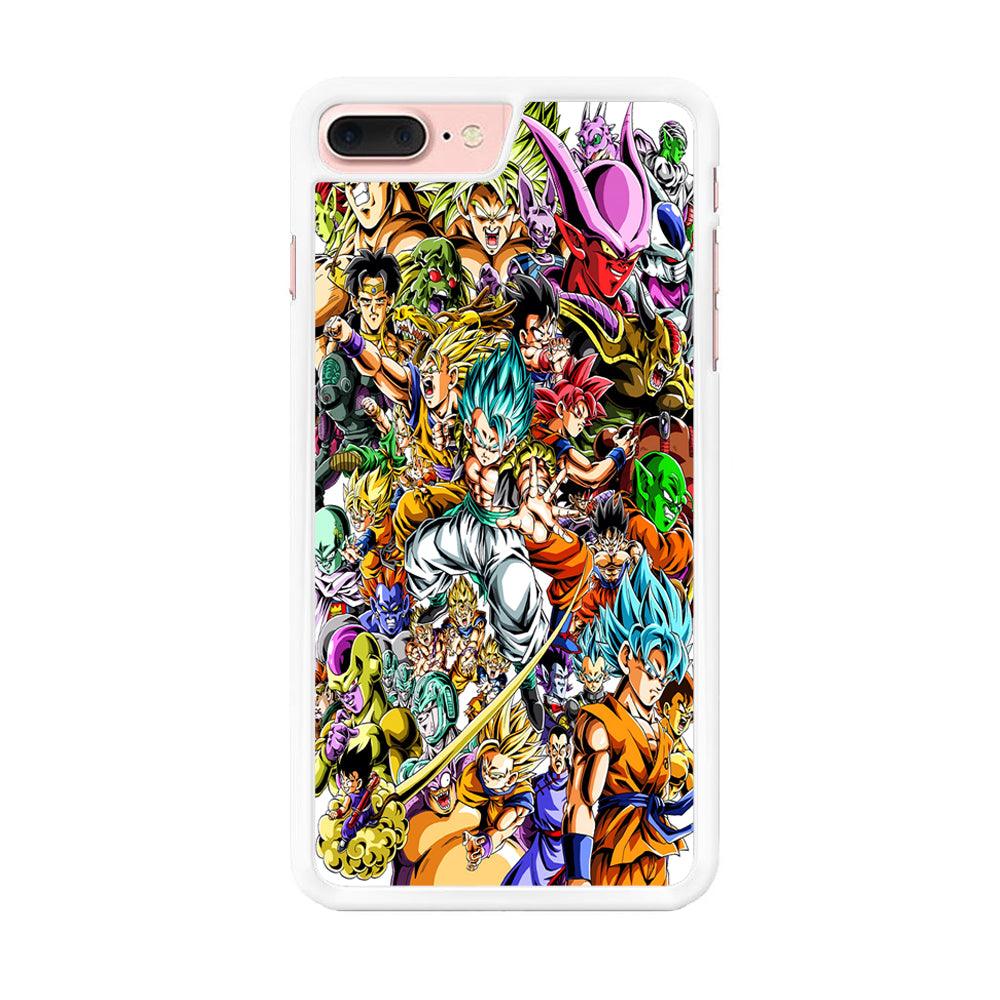 Dragon Ball Super Character iPhone 7 Plus Case-Rubber / White (2D Case)-Xtracase