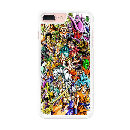 Dragon Ball Super Character iPhone 7 Plus Case-Rubber / White (2D Case)-Xtracase