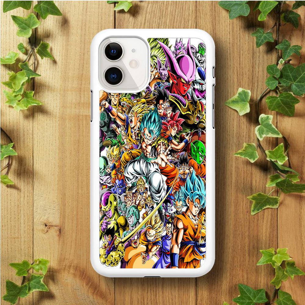 Dragon Ball Super Character iPhone 11 Case-Rubber / White (2D Case)-Xtracase