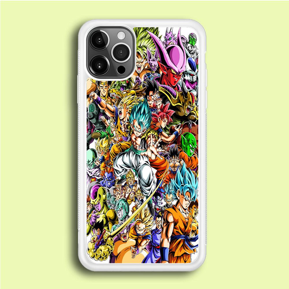 Dragon Ball Super Character iPhone 12 Pro Case-Rubber / White (2D Case)-Xtracase