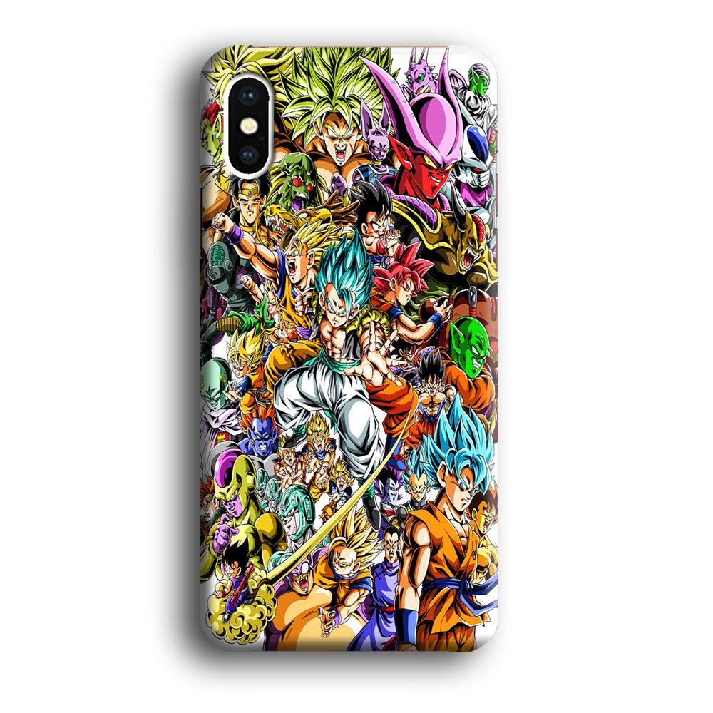 Dragon Ball Super Character iPhone Xs Case-Plastic / Full Wrap (3D Case)-Xtracase