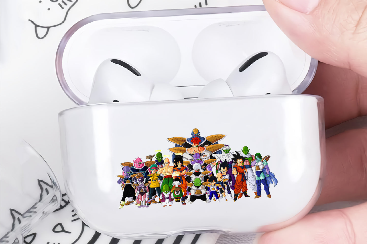 Dragon Ball Z All Character Hard Plastic Protective Clear Case Cover For Apple Airpod Pro