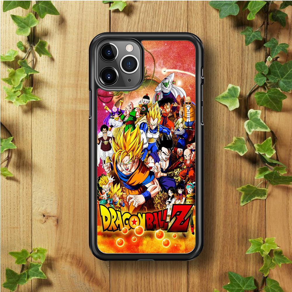 Dragon Ball Z All Family iPhone 11 Pro Case-Rubber / Black (2D Case)-Xtracase