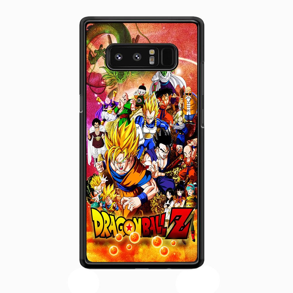 Dragon Ball Z All Family Samsung Galaxy Note 8 Case-Rubber / Black (2D Case)-Xtracase
