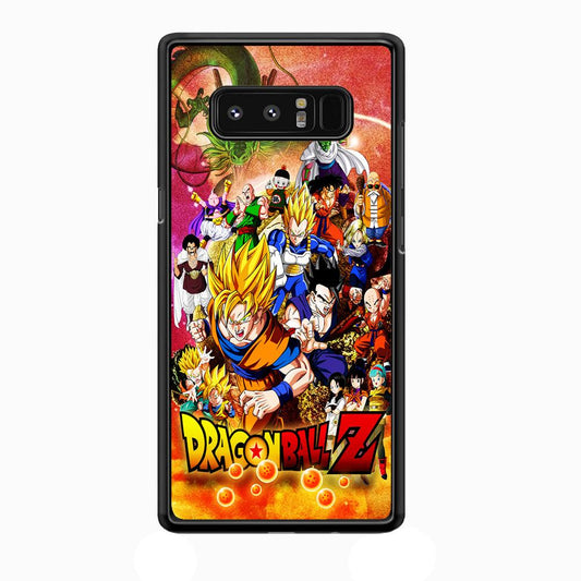 Dragon Ball Z All Family Samsung Galaxy Note 8 Case-Rubber / Black (2D Case)-Xtracase