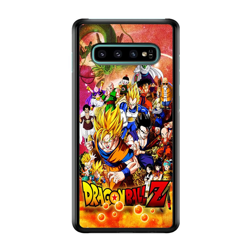 Dragon Ball Z All Family Samsung Galaxy S10 Case-Rubber / White (2D Case)-Xtracase