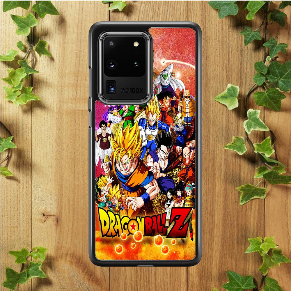 Dragon Ball Z All Family Samsung Galaxy S20 Ultra Case-Rubber / White (2D Case)-Xtracase