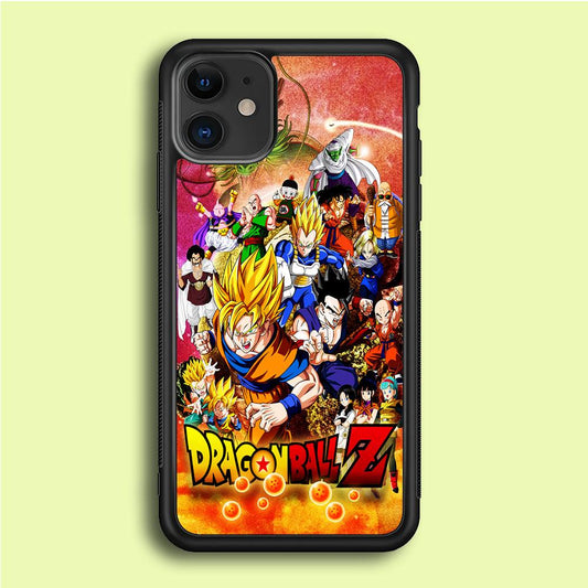 Dragon Ball Z All Family iPhone 12 Mini Case-Rubber / Black (2D Case)-Xtracase