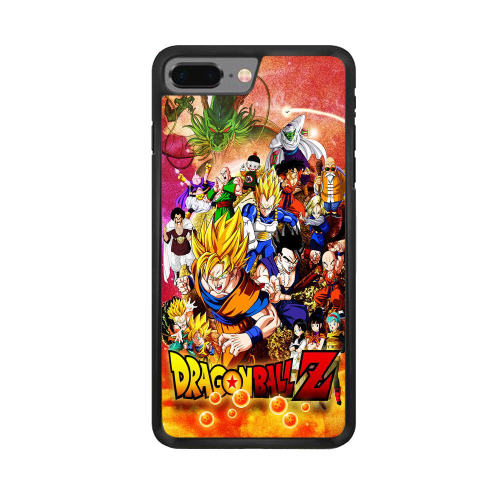 Dragon Ball Z All Family iPhone 8 Plus Case-Rubber / Black (2D Case)-Xtracase