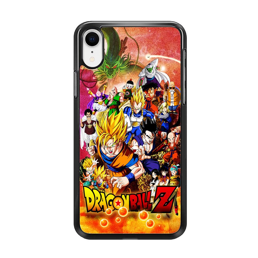 Dragon Ball Z All Family iPhone XR Case-Rubber / Black (2D Case)-Xtracase