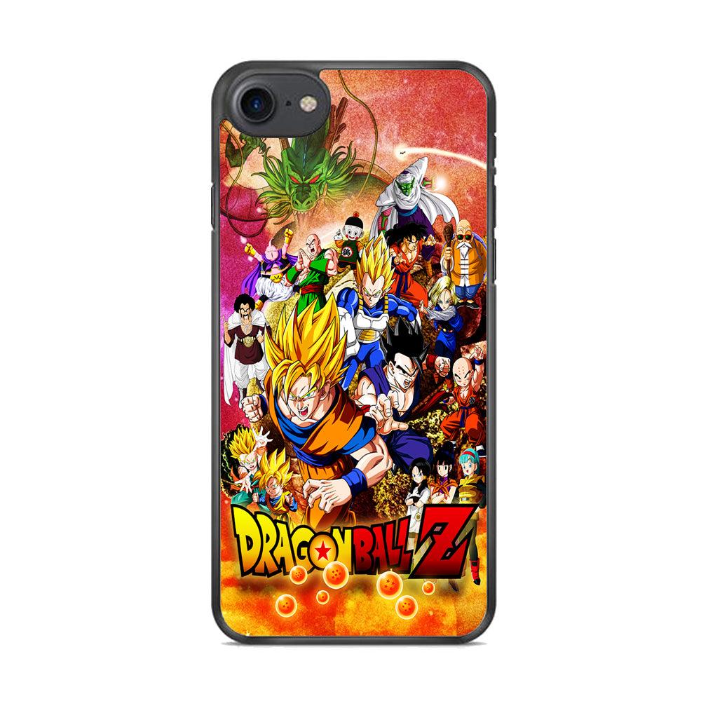 Dragon Ball Z All Family iPhone 8 Case-Rubber / Black (2D Case)-Xtracase