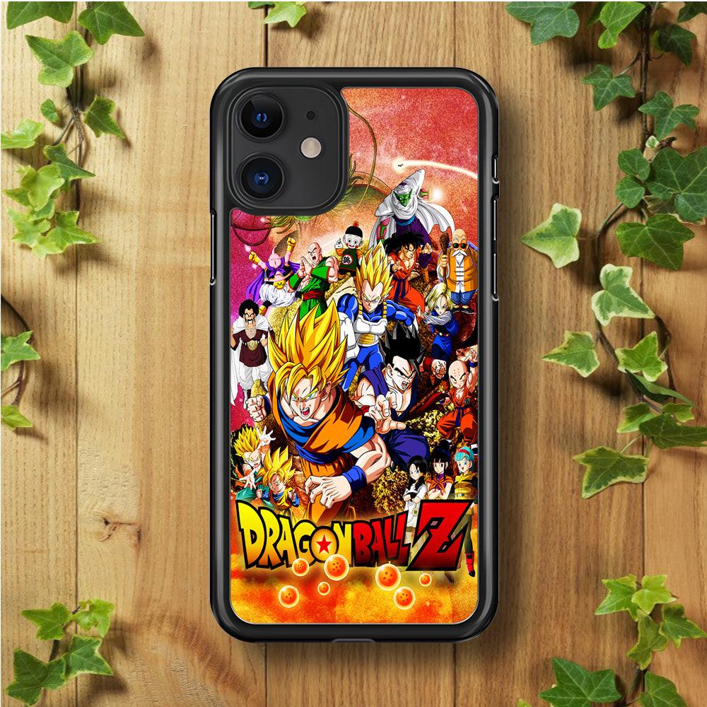 Dragon Ball Z All Family iPhone 11 Case-Rubber / Black (2D Case)-Xtracase