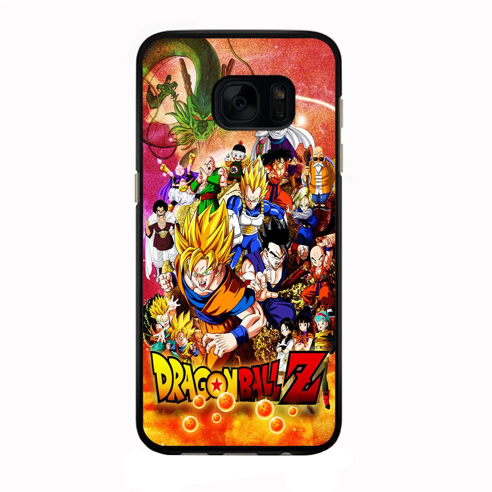 Dragon Ball Z All Family Samsung Galaxy S7 Edge Case-Rubber / Black (2D Case)-Xtracase