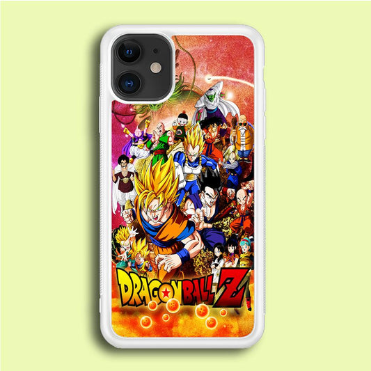 Dragon Ball Z All Family iPhone 12 Case-Rubber / White (2D Case)-Xtracase