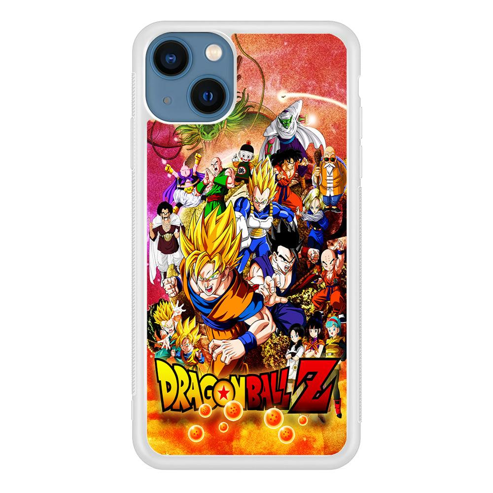 Dragon Ball Z All Family iPhone 13 Mini Case-Rubber / White (2D Case)-Xtracase