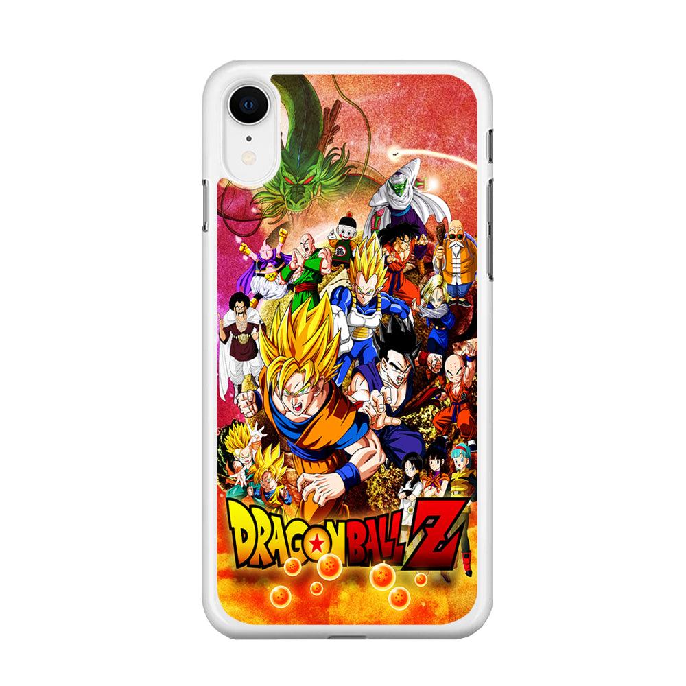 Dragon Ball Z All Family iPhone XR Case-Rubber / White (2D Case)-Xtracase