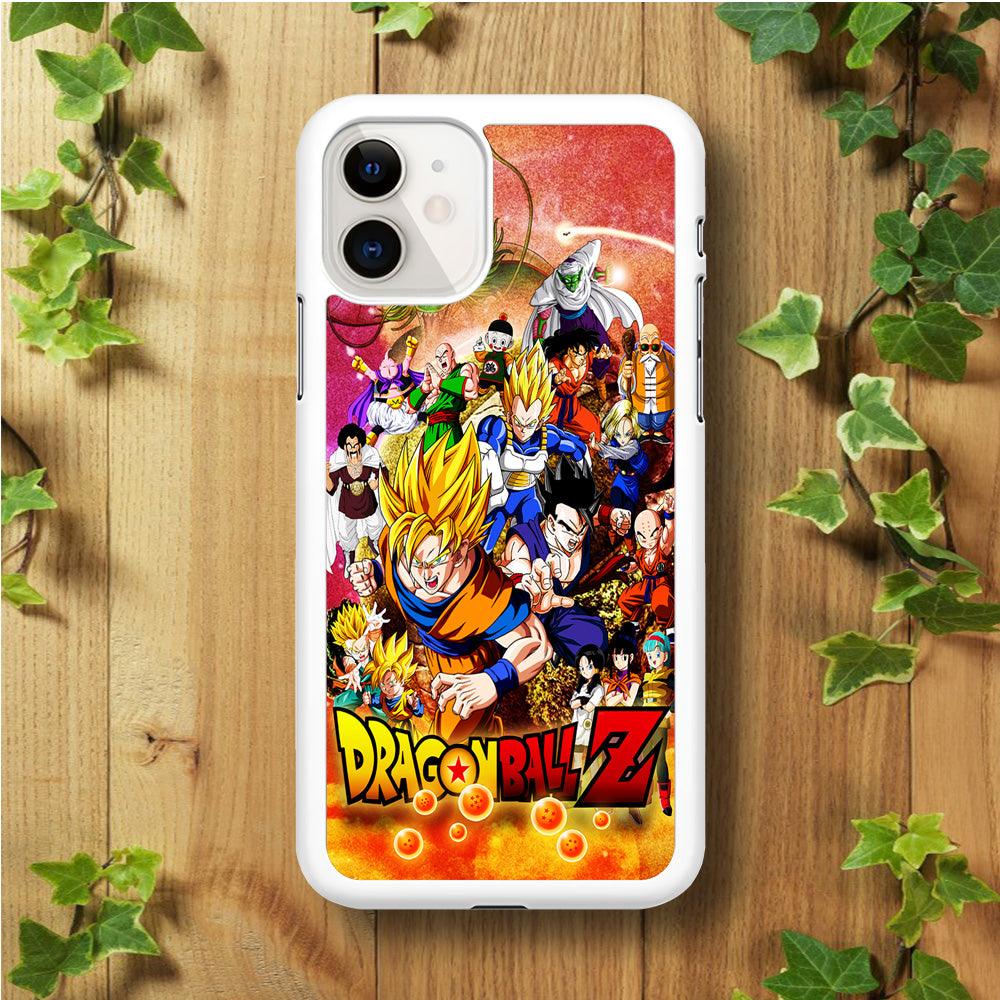 Dragon Ball Z All Family iPhone 11 Case-Rubber / White (2D Case)-Xtracase