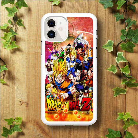 Dragon Ball Z All Family iPhone 11 Case-Rubber / White (2D Case)-Xtracase