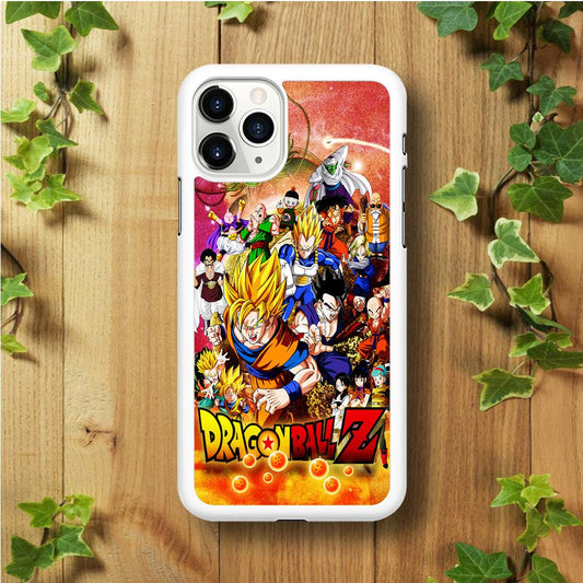 Dragon Ball Z All Family iPhone 11 Pro Case-Rubber / White (2D Case)-Xtracase