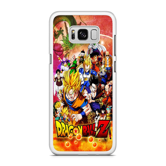 Dragon Ball Z All Family Samsung Galaxy S8 Case-Rubber / White (2D Case)-Xtracase