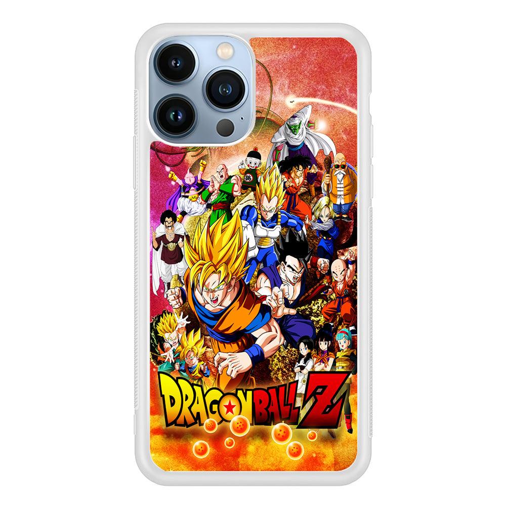 Dragon Ball Z All Family iPhone 13 Pro Max Case-Rubber / White (2D Case)-Xtracase