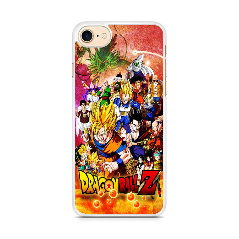Dragon Ball Z All Family iPhone 8 Case-Rubber / White (2D Case)-Xtracase