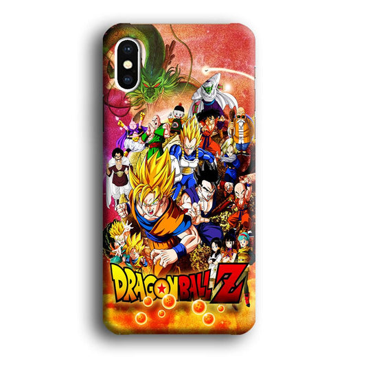 Dragon Ball Z All Family iPhone Xs Case-Plastic / Full Wrap (3D Case)-Xtracase