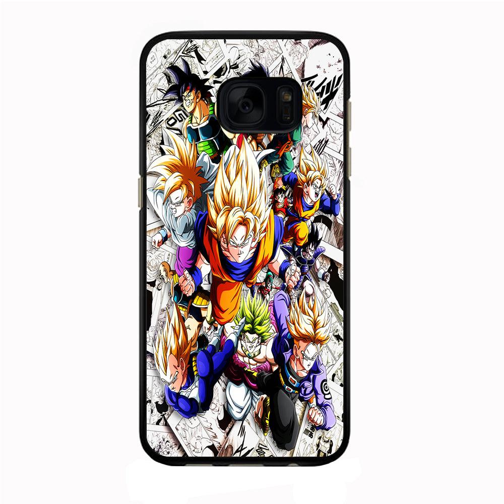 Dragon Ball Z Comic Background Samsung Galaxy S7 Edge Case-Rubber / Black (2D Case)-Xtracase