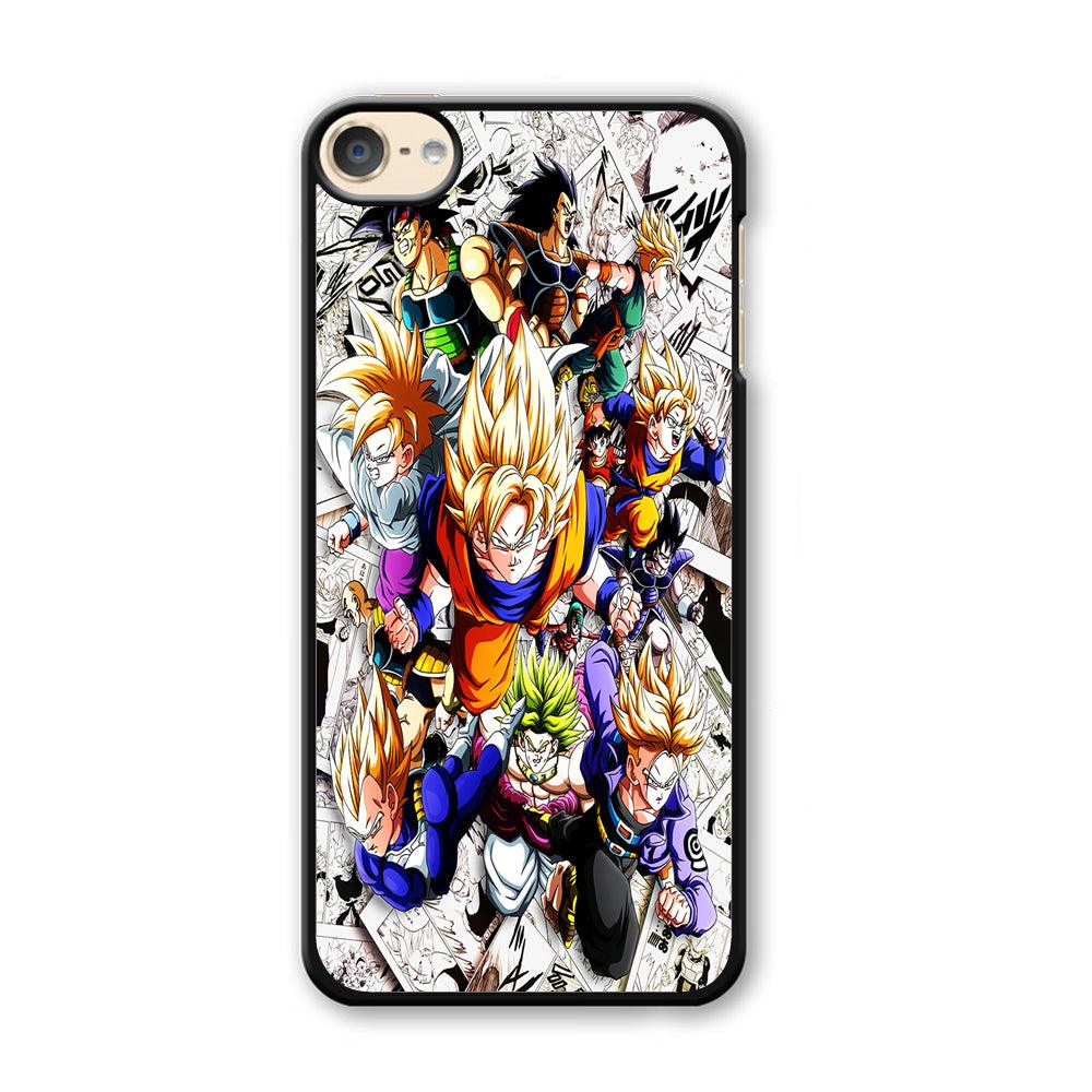 Dragon Ball Z Comic Background iPod Touch 6 Case-Plastic / White (2D Case)-Xtracase