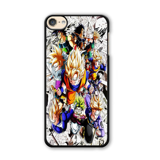 Dragon Ball Z Comic Background iPod Touch 6 Case-Plastic / White (2D Case)-Xtracase