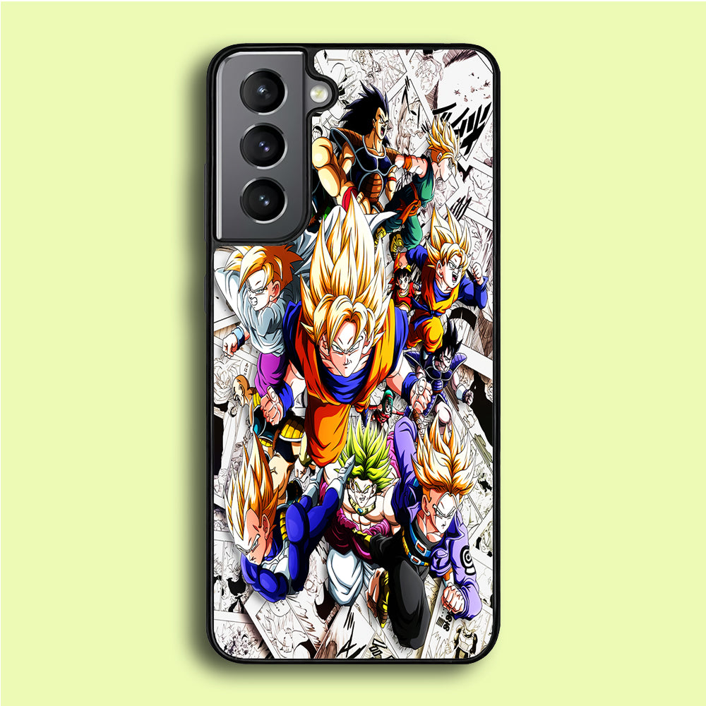 Dragon Ball Z Comic Background Samsung Galaxy S21 Case
