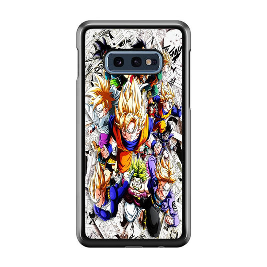 Dragon Ball Z Comic Background Samsung Galaxy S10E Case-Plastic / Full Wrap (3D Case)-Xtracase