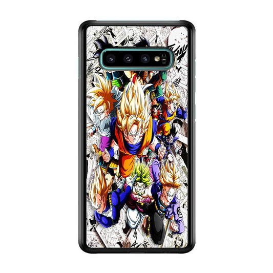 Dragon Ball Z Comic Background Samsung Galaxy S10 Plus Case-Plastic / Full Wrap (3D Case)-Xtracase
