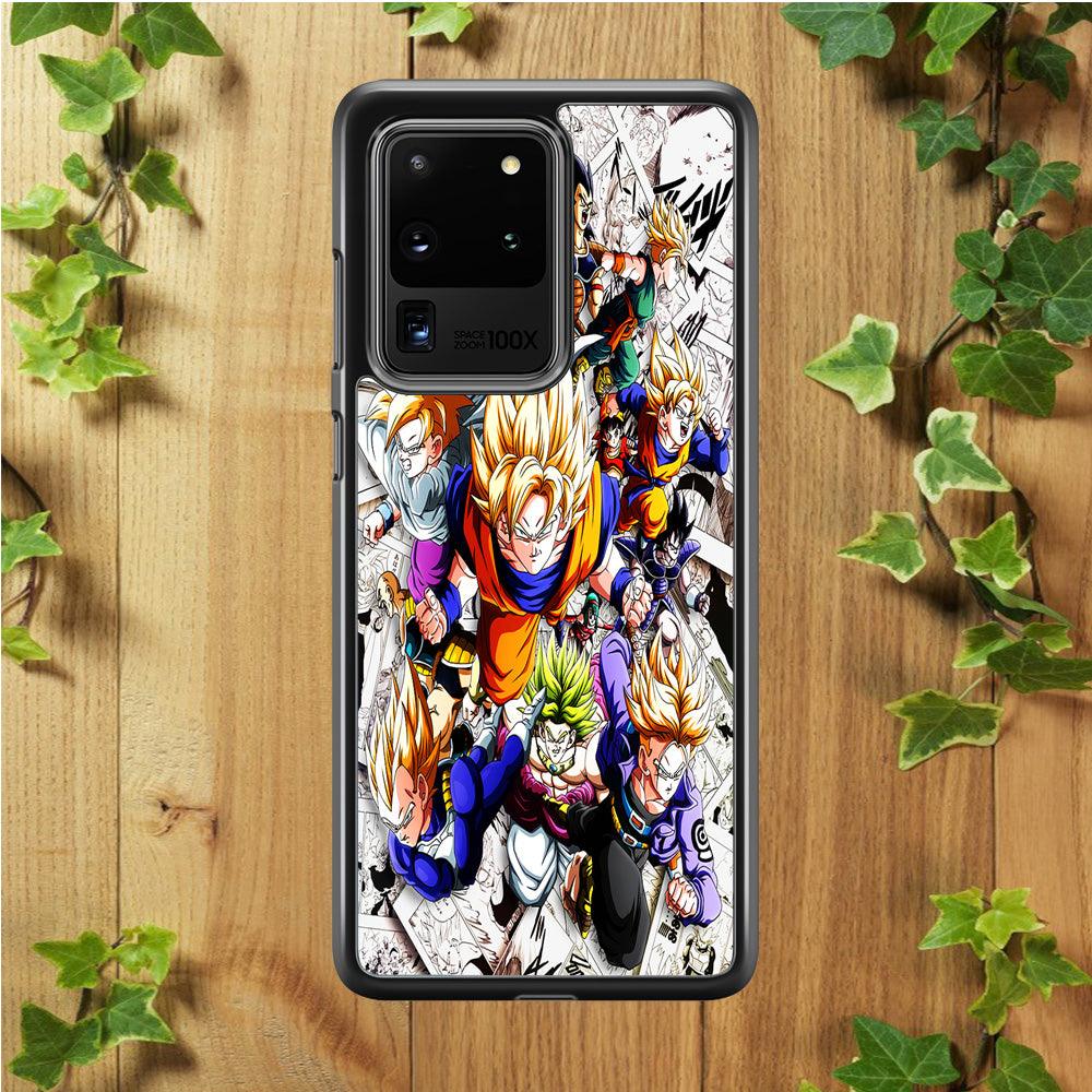 Dragon Ball Z Comic Background Samsung Galaxy S20 Ultra Case-Plastic / Full Wrap (3D Case)-Xtracase