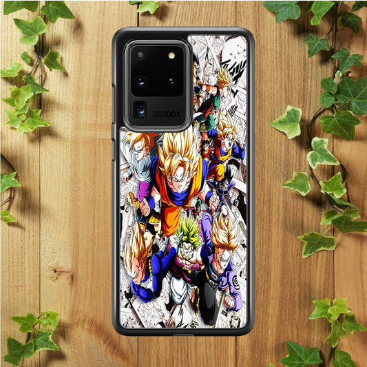 Dragon Ball Z Comic Background Samsung Galaxy S20 Ultra Case-Plastic / Full Wrap (3D Case)-Xtracase