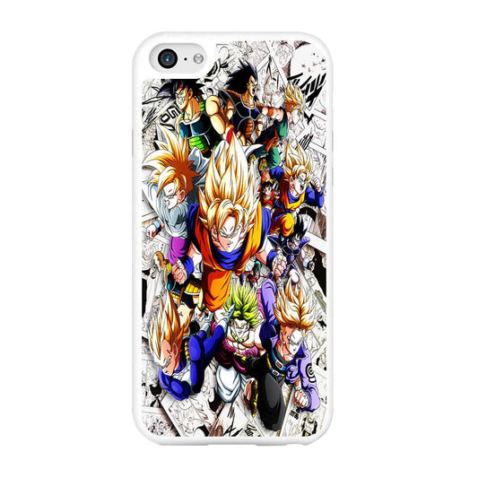 Dragon Ball Z Comic Background iPhone 6 | 6s Case-Rubber / White (2D Case)-Xtracase