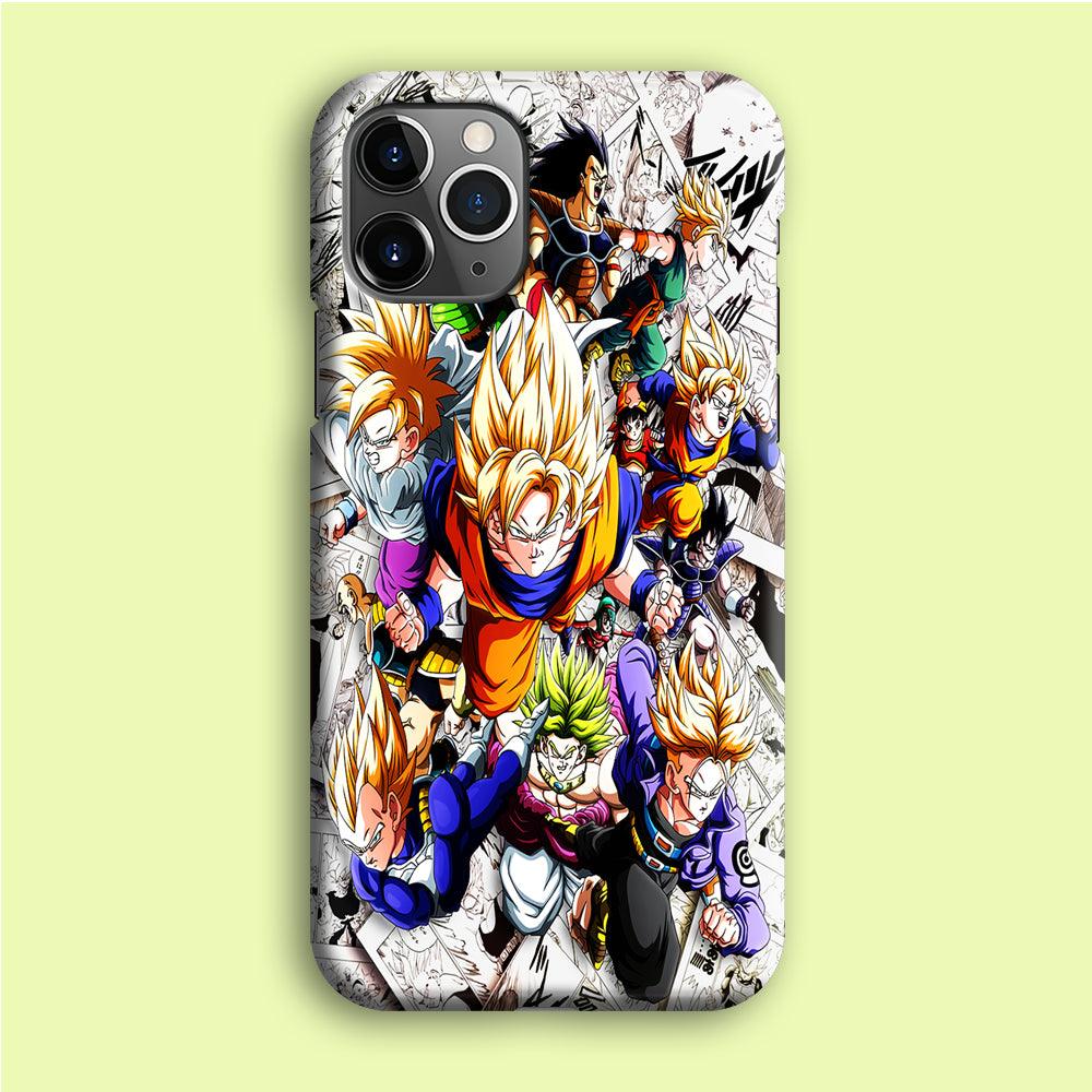 Dragon Ball Z Comic Background iPhone 12 Pro Case-Plastic / Full Wrap (3D Case)-Xtracase
