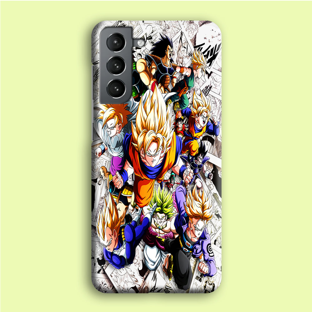 Dragon Ball Z Comic Background Samsung Galaxy S21 Case
