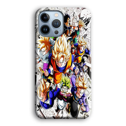 Dragon Ball Z Comic Background iPhone 13 Pro Case-Plastic / Full Wrap (3D Case)-Xtracase