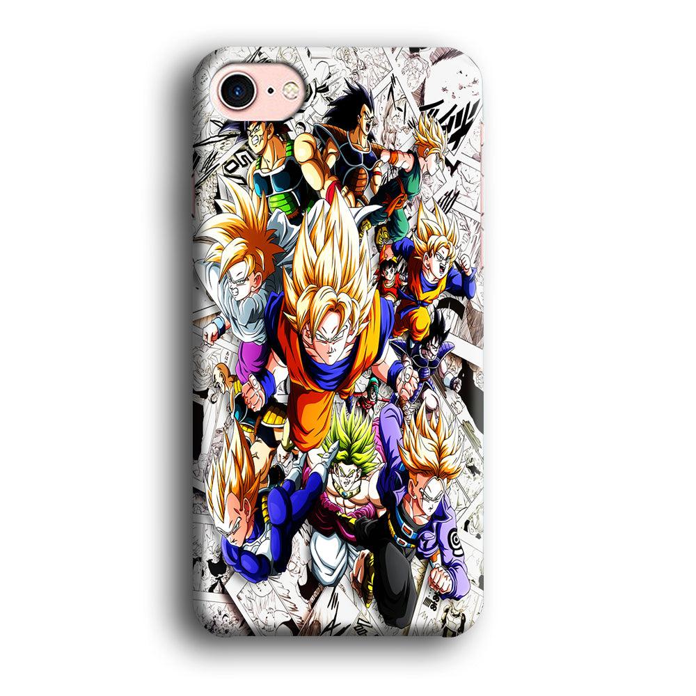 Dragon Ball Z Comic Background iPhone 7 Case-Plastic / Full Wrap (3D Case)-Xtracase