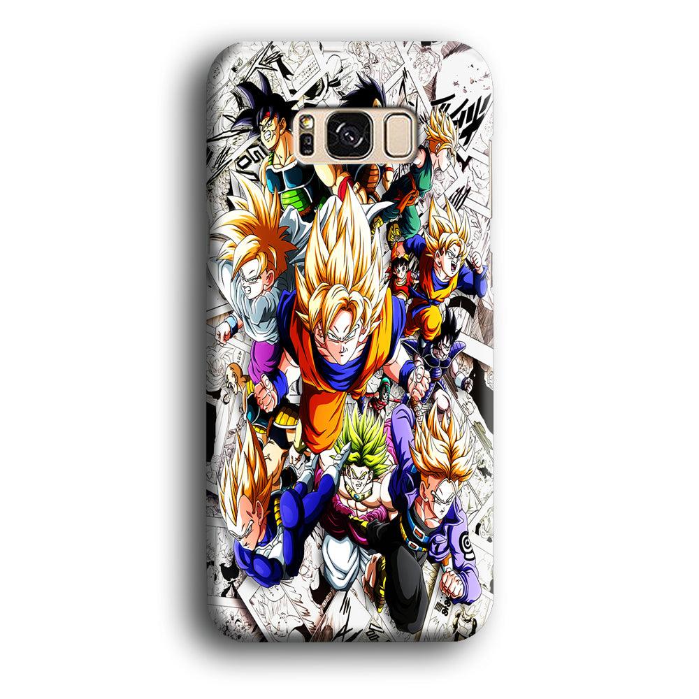 Dragon Ball Z Comic Background Samsung Galaxy S8 Case-Plastic / Full Wrap (3D Case)-Xtracase