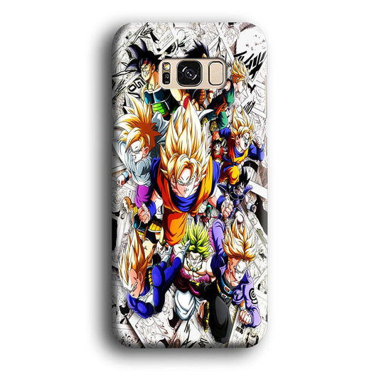Dragon Ball Z Comic Background Samsung Galaxy S8 Case-Plastic / Full Wrap (3D Case)-Xtracase