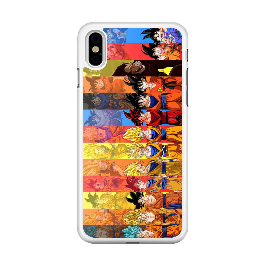 Dragon Ball Z Evolution iPhone X Case-Rubber / White (2D Case)-Xtracase