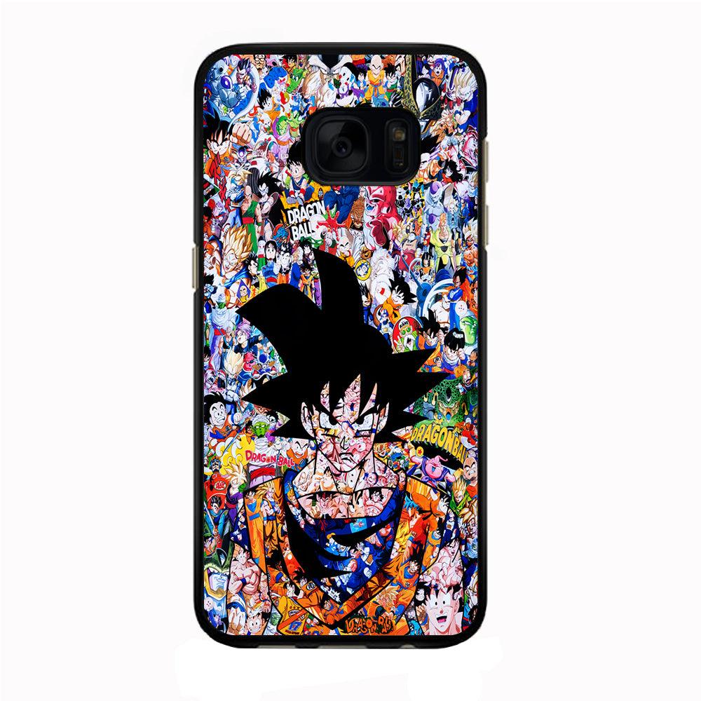 Dragon Ball Z Sticker Bomb Samsung Galaxy S7 Edge Case-Rubber / Black (2D Case)-Xtracase