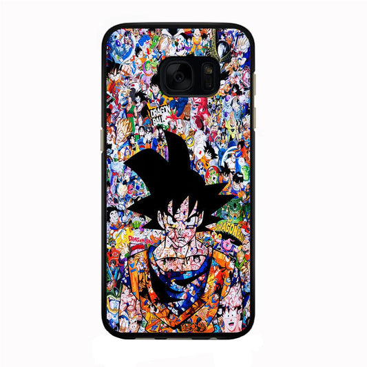 Dragon Ball Z Sticker Bomb Samsung Galaxy S7 Edge Case-Rubber / Black (2D Case)-Xtracase