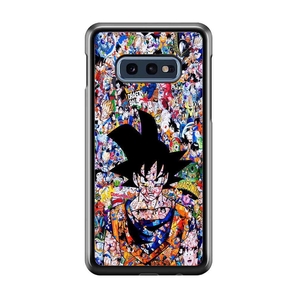 Dragon Ball Z Sticker Bomb Samsung Galaxy S10E Case-Rubber / Black (2D Case)-Xtracase