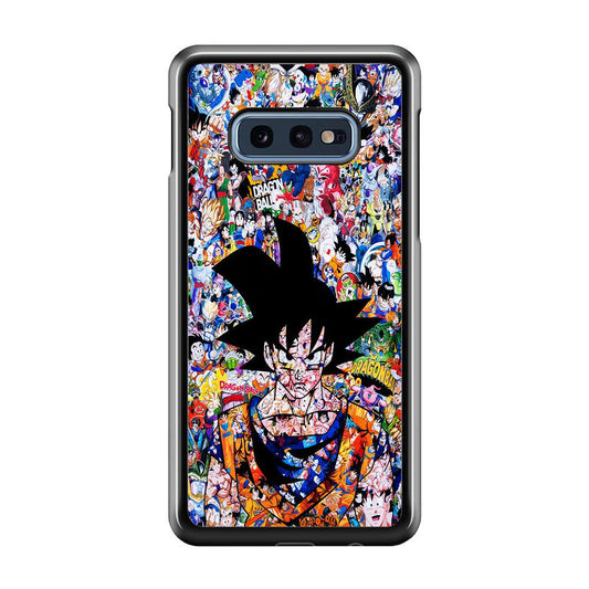 Dragon Ball Z Sticker Bomb Samsung Galaxy S10E Case-Rubber / Black (2D Case)-Xtracase