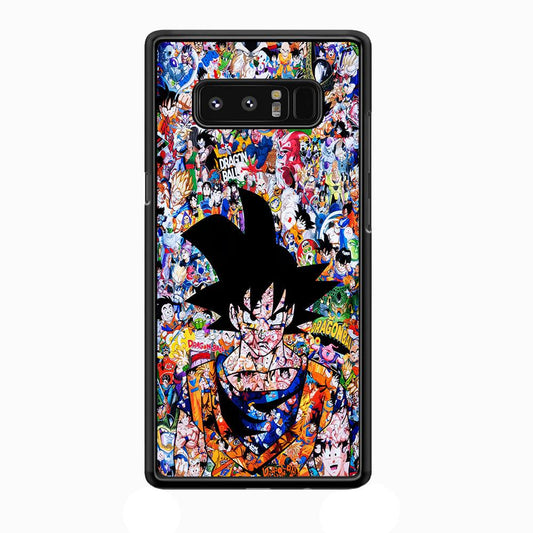 Dragon Ball Z Sticker Bomb Samsung Galaxy Note 8 Case-Rubber / Black (2D Case)-Xtracase