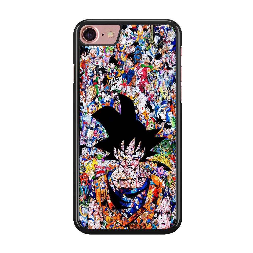 Dragon Ball Z Sticker Bomb iPhone SE 2020 Case-Rubber / Black (2D Case)-Xtracase